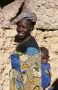 African women carrying little baby