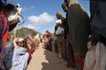 African women desperately waiting for help Royalty Free Stock Photo