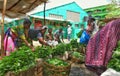 African women selling vegetables