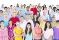 African Women Standing infront of Diversity Crowd Concept Royalty Free Stock Photo