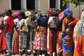 African women waiting to vote in line Royalty Free Stock Photo