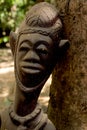 An african wood carving in Gambia Royalty Free Stock Photo