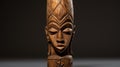 African Wood Head: Detailed Artifact Of Online Culture