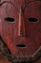 African wooden mask, with hair.