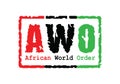 African world order AWO LOGO AND SHIRT DESIGN