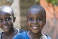 African young children on a street of Zanzibar island, Tanzania, East Africa Royalty Free Stock Photo