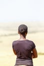 African young woman from behind