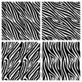 African zebra stripes vector seamless patterns