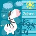 African zebra vector illustration