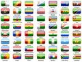 Africans flags of countries Royalty Free Stock Photo