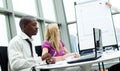 Afro-American businessman in a meeting Royalty Free Stock Photo