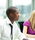 Afro-American businessman in a meeting Royalty Free Stock Photo