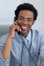 Afro-American businessman on phone Royalty Free Stock Photo