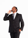 Afro-american businessman talking on the phone Royalty Free Stock Photo