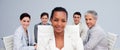 Afro-American businesswoman smiling in a meeting Royalty Free Stock Photo