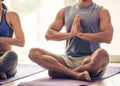 Afro American couple doing yoga Royalty Free Stock Photo