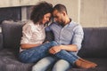 Afro American couple at home Royalty Free Stock Photo