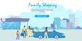 Afro-american Family Loading Purchases to Car Royalty Free Stock Photo