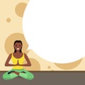 Afro American Happy Woman Doing Yoga Sport home Royalty Free Stock Photo