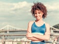 Afro American sports woman Royalty Free Stock Photo