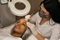 Mechanical face cleaning in the beauty salon
