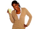 Afro-american young woman holding a mug Royalty Free Stock Photo