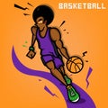 Afro Basketball Player