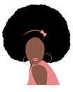 Afro Black Barbie Silhouette Pink Theme