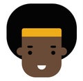 Afro boy head vector.