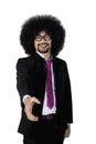 Afro businessman offer shaking hands Royalty Free Stock Photo