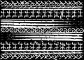 Afro ethnic pattern. Handmade geometric symbols and horizontal stripes. Black and white print design for your textiles. African