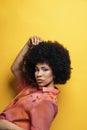 Afro Girl in Studio Shot Royalty Free Stock Photo