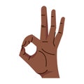 afro hand human aproved symbol gesture icon