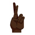 afro hand human easy symbol gesture icon
