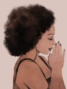 Black woman praying
