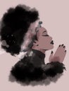 Black woman praying