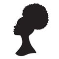 Black Woman Afro Puff Drawstring Ponytail Royalty Free Stock Photo