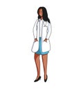afro woman doctor worker character