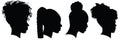 afro women silhouettes Royalty Free Stock Photo