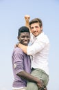 Afroamerican and white man Royalty Free Stock Photo