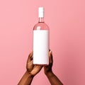 Afrofuturism-inspired Wine Bottle Advertisement With Bold Colorism