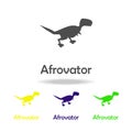 afrovator, dinosaur colored icon. Can be used for web, logo, mobile app, UI, UX