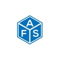 AFS letter logo design on black background. AFS creative initials letter logo concept. AFS letter design Royalty Free Stock Photo