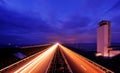 Afsluitdijk in the Netherlands at night