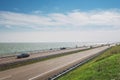 The Afsluitdijk is the thirty-two kilometer long connection between the Dutch provinces of North Holland and Friesland