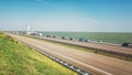 The Afsluitdijk is the thirty-two kilometer long connection