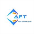 AFT abstract technology logo design on white background. AFT creative initials