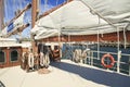 Aft Deck and Aft Boom Royalty Free Stock Photo