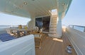 Aft-deck of a luxury Motor-Yacht