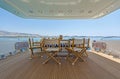 Aft-deck of a luxury Motor-Yacht